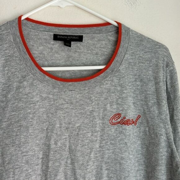 Banana Republic Women’s Ciao Italy vacation Europe crewneck sweater XL XUC! - Picture 3 of 8